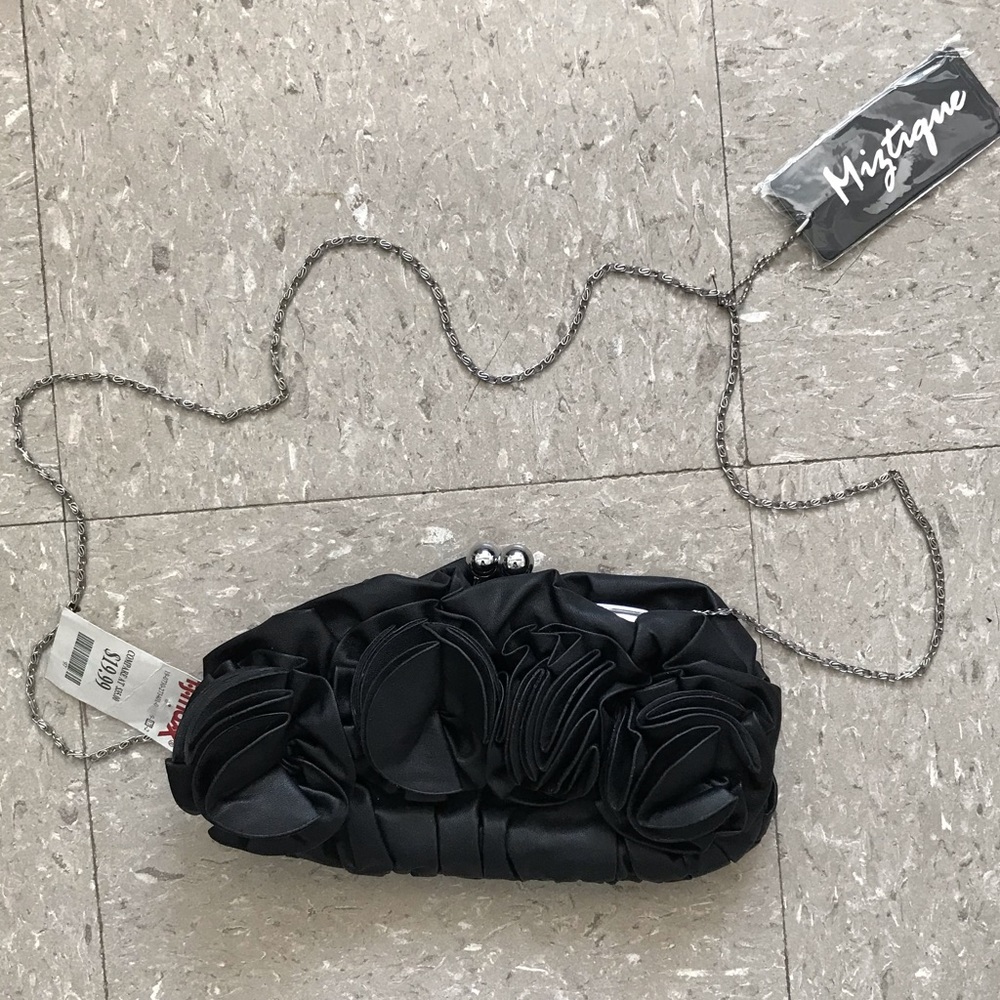 Mystique Boutique Black Rose Clutch